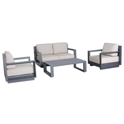 Koeller Wicker 4 - Person Patio Conversation Sets with Cushions