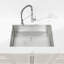 Évier de cuisine en acier inoxydable, cuve simple encastrée de 30 po x 19 po, lavabo encastré à la main en nickel brossé