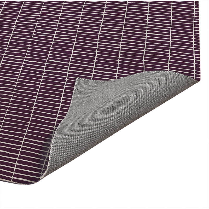 Tapis de cuisine à profil bas Snow Fence, Rectangle 3' x 5', Eggplant Geometric