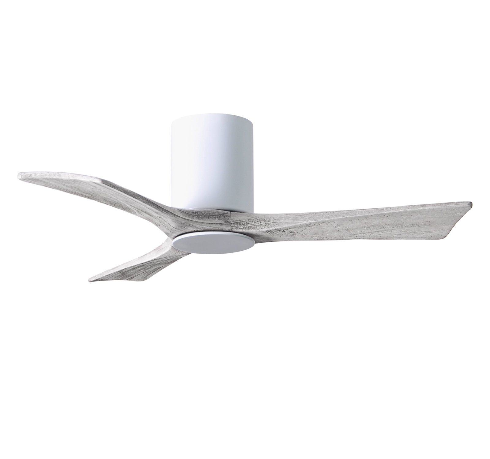 Olivier Ceiling Fan with LED Light Kit, Gloss White, 42", Barn Wood Tone