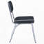 Chaises d'appoint noires et chromées (ensemble de 2)