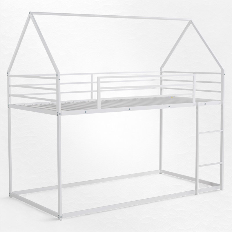 Bansom Kids Twin Over Twin Bunk Bed, White