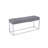 Aveline Chrome Upholstered Bench