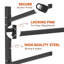 Freestanding 3-tier Kayak & Canoe Storage Rack With Adjustable Arms, Weather-resistant Steel Frame, 41'' H, Black