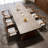 Gray Rectangular Solid wood Butterfly Leaf  Dining Table-1151198950