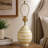 Handcrafted Cream Bone Table Lamp Base 