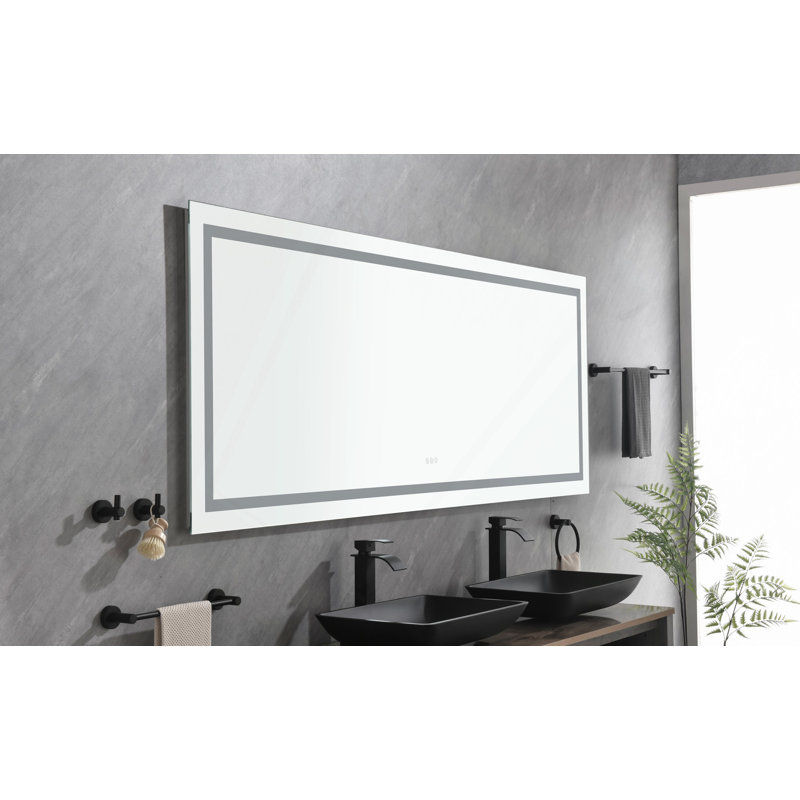 Miroir de salle de bain DEL, 36 po x 96 po