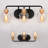 Annie Black and Gold Bathroom Dimmable Vanity Light Clear Seeded Glass Shade-513628605