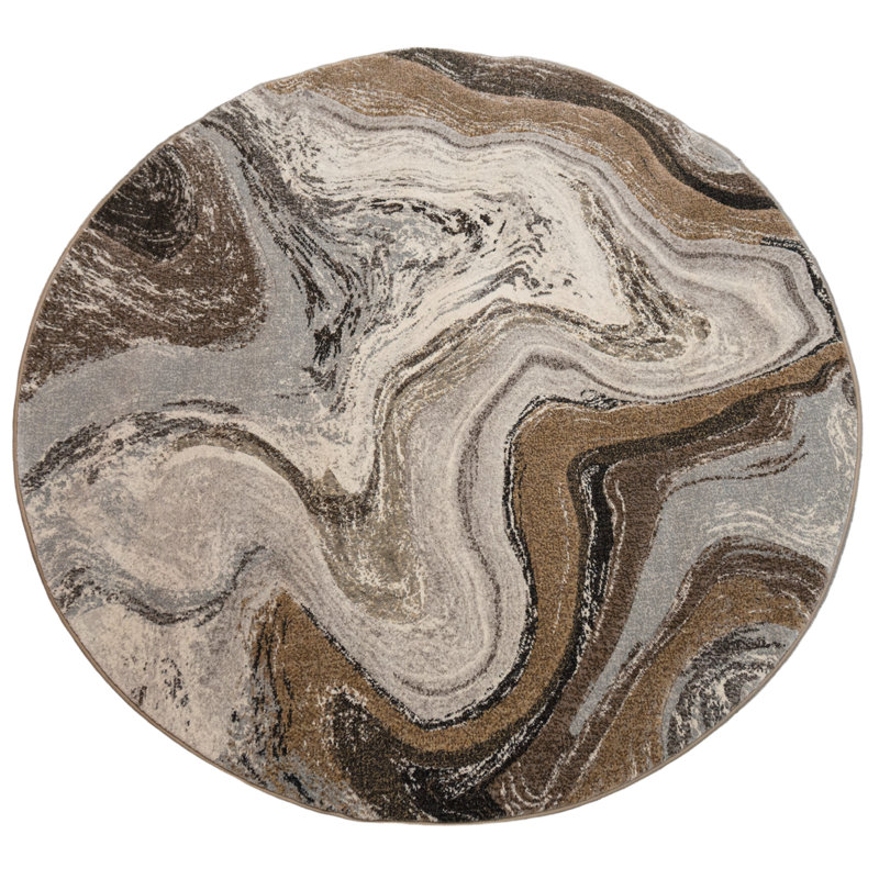 Thurner RD 63436-9283 Crème / Moka, Rond 5 pi 3 po