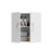 24 Inch Laundry Room Cabinet Wall Mounted, Wood Over The Toilet Storage Cabinet, Bathroom Organizer Cabinet with 2 Doors & Adjustable Shelves, Easy to Assemble for Kitchen, Garage - White-1293771997