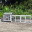 Habitat de poulet en bois avec des portes de gamme et un poulailler extérieur spacieux de 118 po avec dispositif de nidification sécuritaire