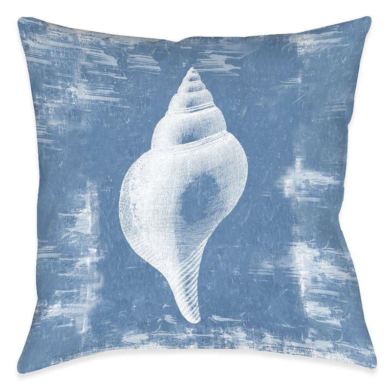 Shell Sketch Throw Pillow