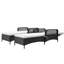 Chaise longue inclinable simple avec coussins 22,4 po Baziliu