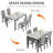 Dining Table Set For 4, Rectangle Dining Room Table Set With Four Chairs And Faux Marble Top, Dining Table Set With Backrest For Dining Or Living Room-844023890-844023889