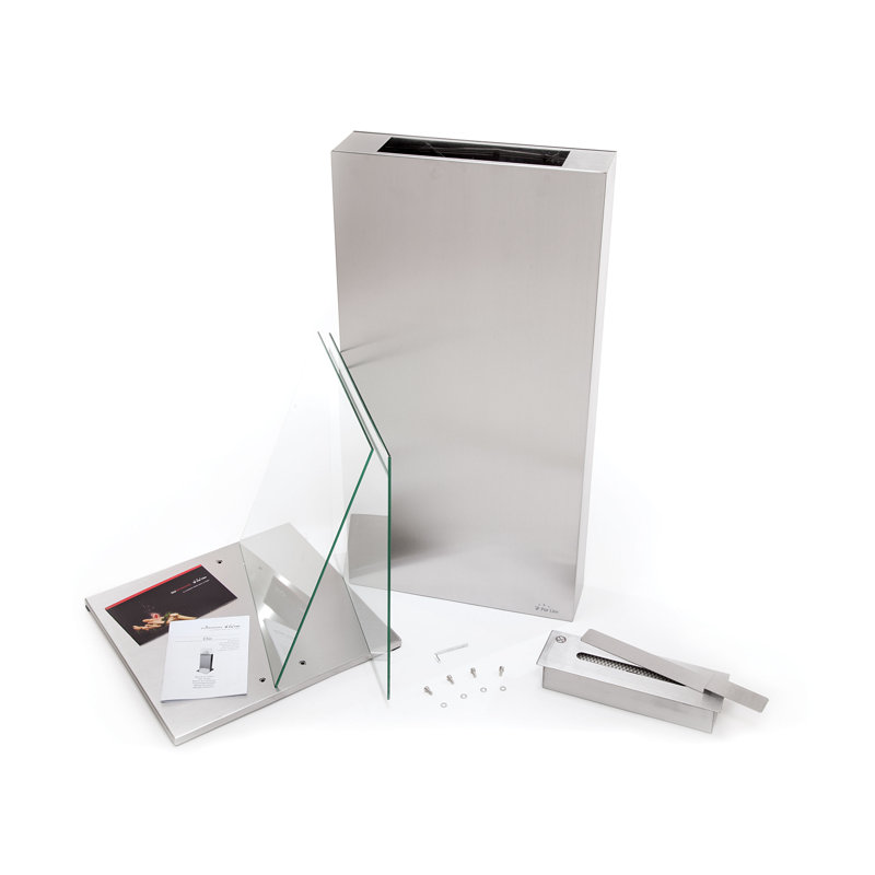 Aspasia  Belfry Heating 45cm W Silver Fireplace