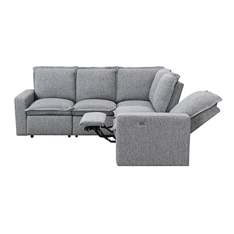 Fauteuil inclinable Hazra, Lin gris
