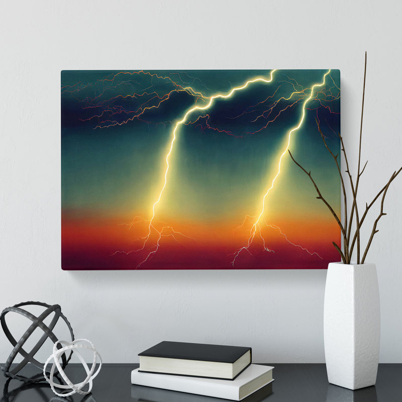 Epic Lightning Bolt - Wrapped Canvas Graphic Art