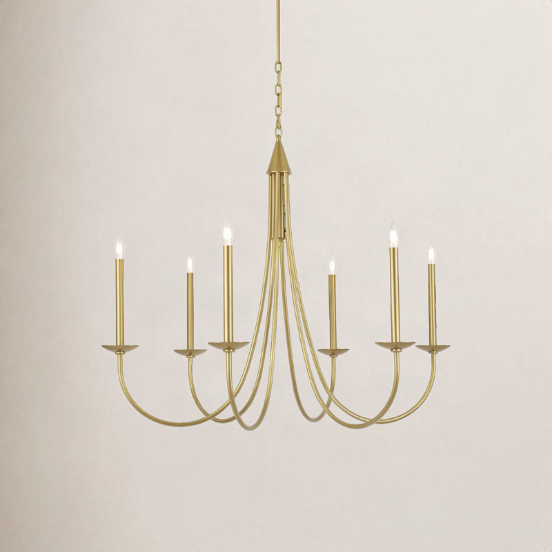 Baltray 6-Light Chandelier, Laiton, H 35,3 po x l 42 po x P 42 po