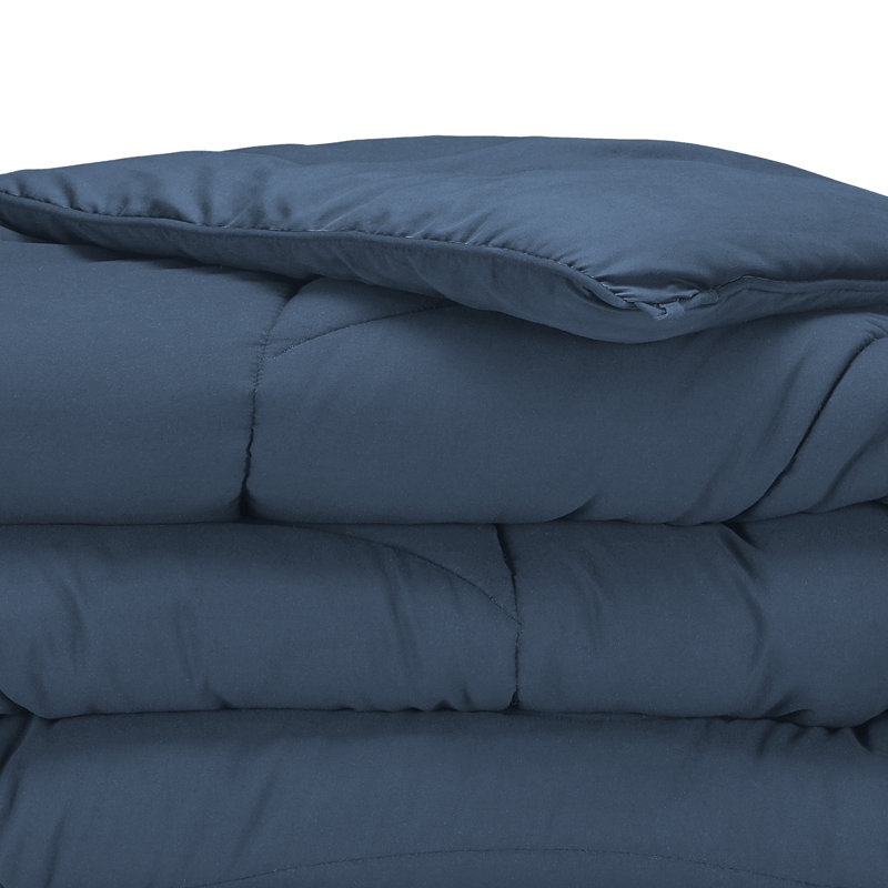 Box Stitch Comforter, King Comforter, Flint Stone Blue