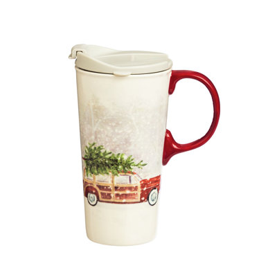 Evergreen Enterprises, Inc Earthenware Travel Mug