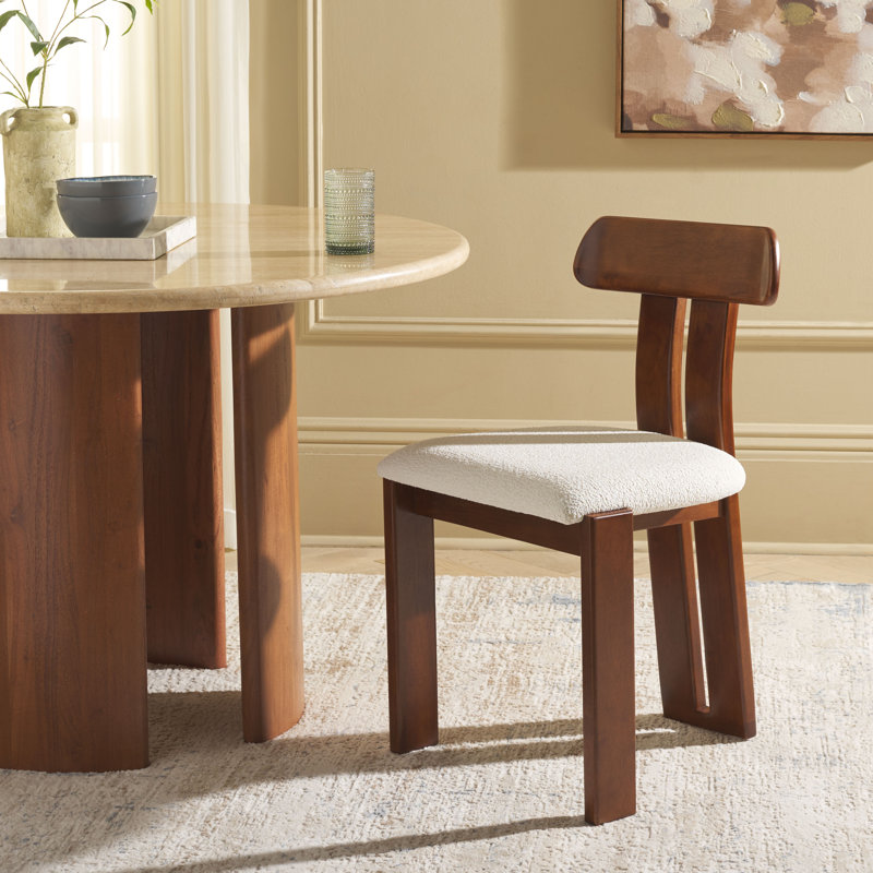 Chaise Keokuk, Crème / noyer