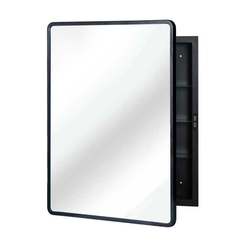Armoire à miroir murale encastrée en métal, H 5,12 po x l 30 po x P 24 po