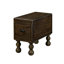 Table de bout en bois massif, table de bout rectangulaire étroite avec tiroir 23,6 po, table de chevet rétro
