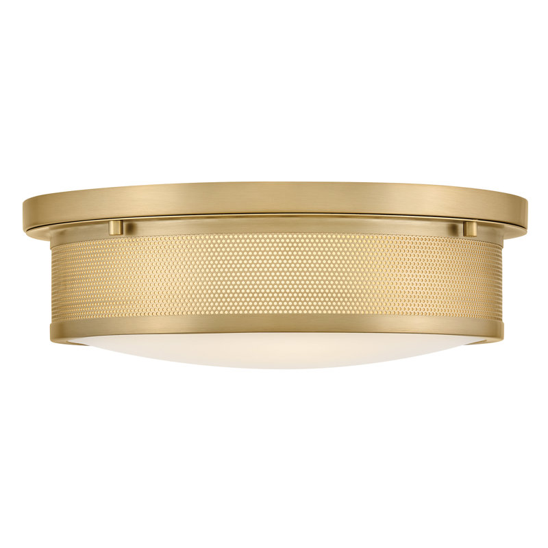 Hinkley Pierce Medium Flush Mount, Lacquered Brass