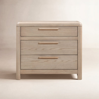   Furano Three Drawer Wood Nightstand