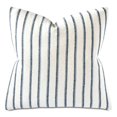 Marco Striped Cotton Blend Reversible Throw Pillow