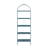 Corle 72" H x 24" W x 14" D 5-Tier Ladder Iron Bookcase Blue-490348471
