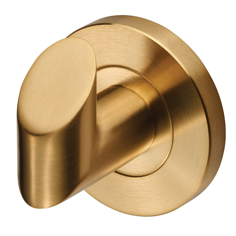 Gudmand Wall Mounted Robe Hook, Satin Brass