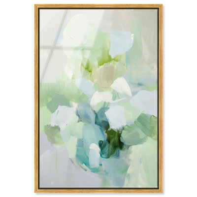 "Hudson I", reproduction d'art acrylique encadrée par Art Remedy, cadre doré, 30 x 45