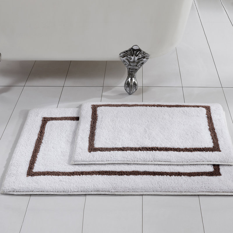 Ensemble de 2 tapis de bain Modern, Moka