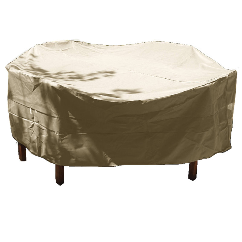 Housse pour ensemble de salle à manger de qualité supérieure à tissage serré, Taupe classique, H 31 po x l 104 po x P 104 po