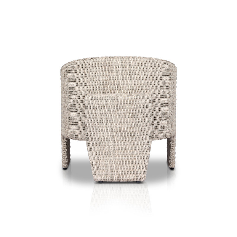 Fae Outdoor Dining Armchair, Vintage White/WHite