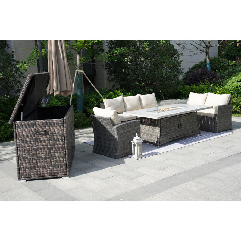 Alseepa 6 - Person Patio Conversation Set with Cushions