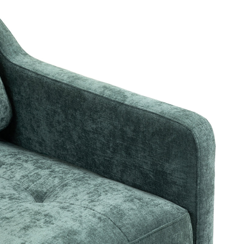 Chaise en chenille Accent Comfy, Vert foncé