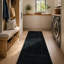 Tapis uni uni noir chiné lavable à la machine-1013412918