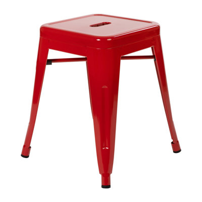 Tabouret à hauteur de comptoir 24 po intérieur / extérieur en métal avec siège carré