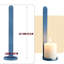 Ensemble de 2 appliques murales bleues en fonte