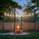 4 Pcs String Light Hook Poles with Superior Stability 5-Pronged Base, Waterproof Multiple Sections Ground Support Bracket, Patio Banner Lantern Hanging Stand, Banner Lantern Hanging Support