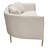 Lane Sofa In Light Cream Fabric With Gold Metal Legs