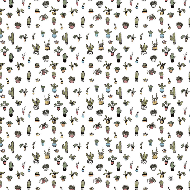Plant Plant - impression sur toile tendue, H 30 po x l 30 po, Non, Cadre flottant érable