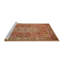 Tapis oriental brun / rouge tissé à la machine-1951169921
