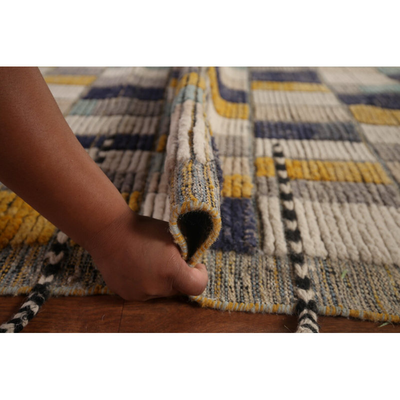 All-Over Checkered Moroccan Large Modern Rug 10x15
