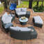 Ensemble de canapé modulaire d'extérieur 10 pièces