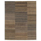 Spectrum Striped Hand-Knotted Wool Brown/Gray Area Rug