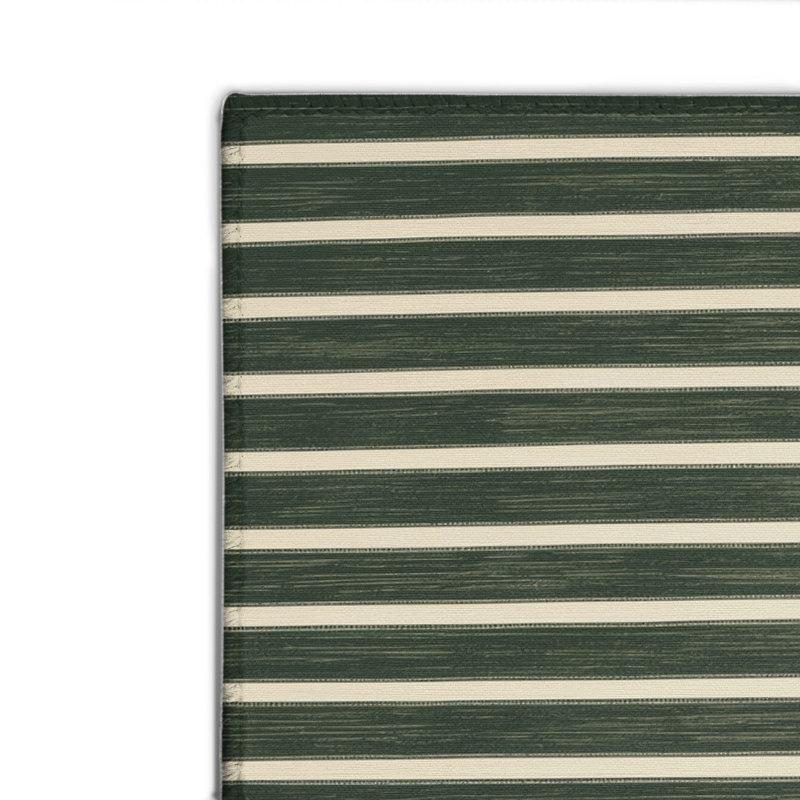 Tapis intérieur / extérieur vert HorizontalStripes, Rectangulaire 2 pi x 3 pi