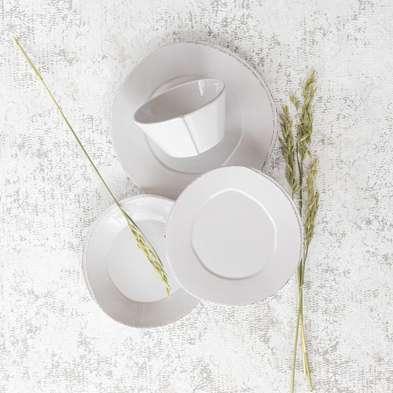 Lastra Handmade Stoneware Cereal Bowl, White